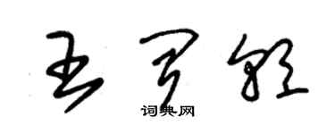 朱錫榮王聞朝草書個性簽名怎么寫