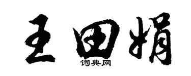 胡問遂王田娟行書個性簽名怎么寫