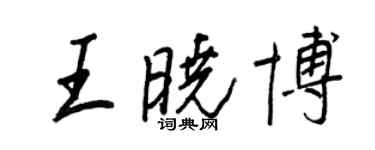 王正良王曉博行書個性簽名怎么寫