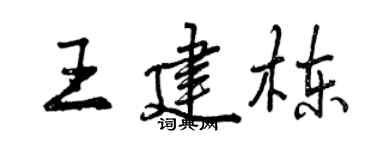曾慶福王建棟行書個性簽名怎么寫