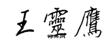 王正良王靈鷹行書個性簽名怎么寫