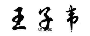 胡問遂王子韋行書個性簽名怎么寫