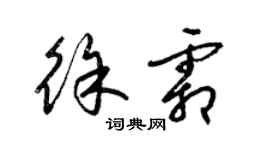 梁錦英徐霜草書個性簽名怎么寫