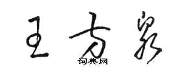 駱恆光王方泉草書個性簽名怎么寫