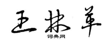 曾慶福王林革草書個性簽名怎么寫