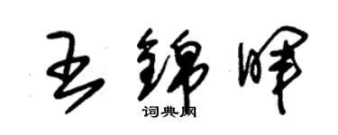 朱錫榮王錦暉草書個性簽名怎么寫