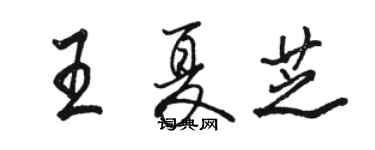 駱恆光王夏芝行書個性簽名怎么寫