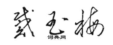 駱恆光戴玉梅草書個性簽名怎么寫