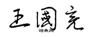 曾慶福王國亮草書個性簽名怎么寫