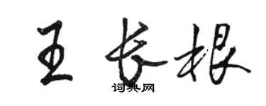 駱恆光王長根行書個性簽名怎么寫