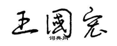 曾慶福王國宏草書個性簽名怎么寫