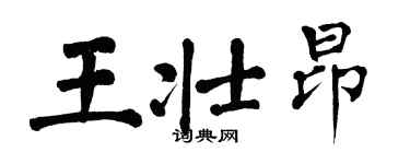 翁闓運王壯昂楷書個性簽名怎么寫
