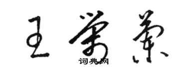 駱恆光王榮蘭草書個性簽名怎么寫