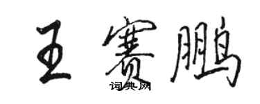 駱恆光王賽鵬行書個性簽名怎么寫