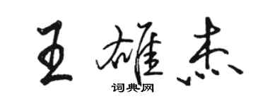 駱恆光王雄傑行書個性簽名怎么寫