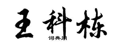 胡問遂王科棟行書個性簽名怎么寫