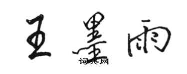 駱恆光王墨雨行書個性簽名怎么寫