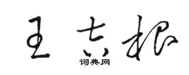 駱恆光王吉根草書個性簽名怎么寫