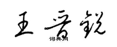 梁錦英王晉銳草書個性簽名怎么寫