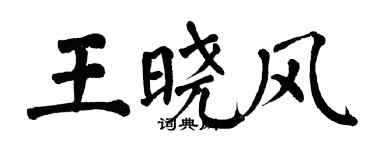 翁闓運王曉風楷書個性簽名怎么寫