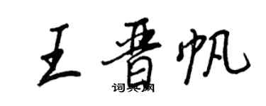 王正良王晉帆行書個性簽名怎么寫