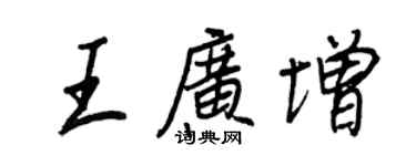 王正良王廣增行書個性簽名怎么寫