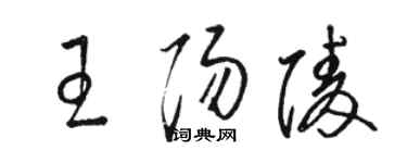 駱恆光王陽陵草書個性簽名怎么寫