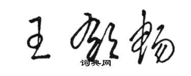 駱恆光王郁暢草書個性簽名怎么寫