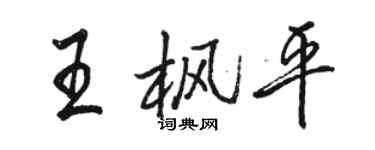 駱恆光王楓平行書個性簽名怎么寫