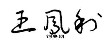 曾慶福王鳳利草書個性簽名怎么寫