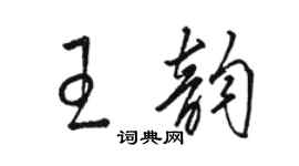 駱恆光王韻草書個性簽名怎么寫