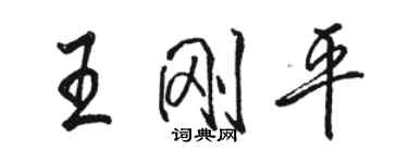 駱恆光王剛平行書個性簽名怎么寫