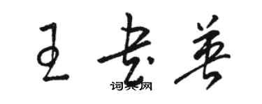駱恆光王書英草書個性簽名怎么寫