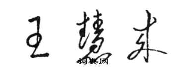 駱恆光王慧來草書個性簽名怎么寫