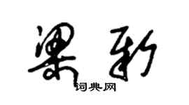 朱錫榮梁新草書個性簽名怎么寫