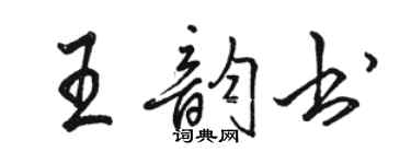 駱恆光王韻書行書個性簽名怎么寫