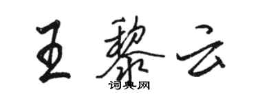 駱恆光王黎雲行書個性簽名怎么寫