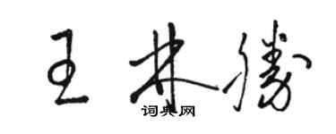 駱恆光王林勝草書個性簽名怎么寫