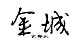 曾慶福金城行書個性簽名怎么寫