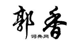 胡問遂郭香行書個性簽名怎么寫