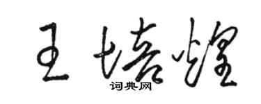 駱恆光王培煌草書個性簽名怎么寫