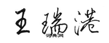 駱恆光王瑞港行書個性簽名怎么寫