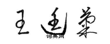 駱恆光王廷菊草書個性簽名怎么寫