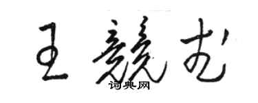 駱恆光王競武草書個性簽名怎么寫