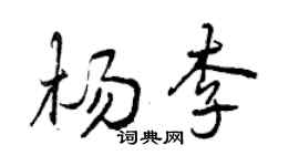曾慶福楊李行書個性簽名怎么寫