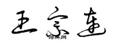 曾慶福王宗連草書個性簽名怎么寫