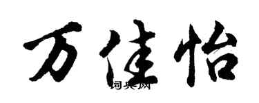 胡問遂萬佳怡行書個性簽名怎么寫
