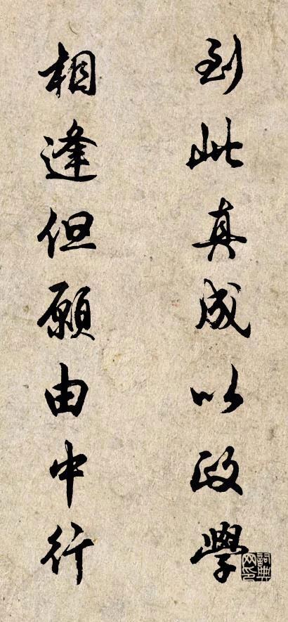 到此真成以政學; 相逢但願由中行。怎么寫好看