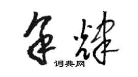 駱恆光餘輝草書個性簽名怎么寫