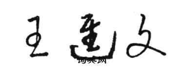 駱恆光王進文草書個性簽名怎么寫